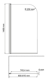WasserKRAFT Шторка на ванну Leine 35P01-80WHITE – фотография-2
